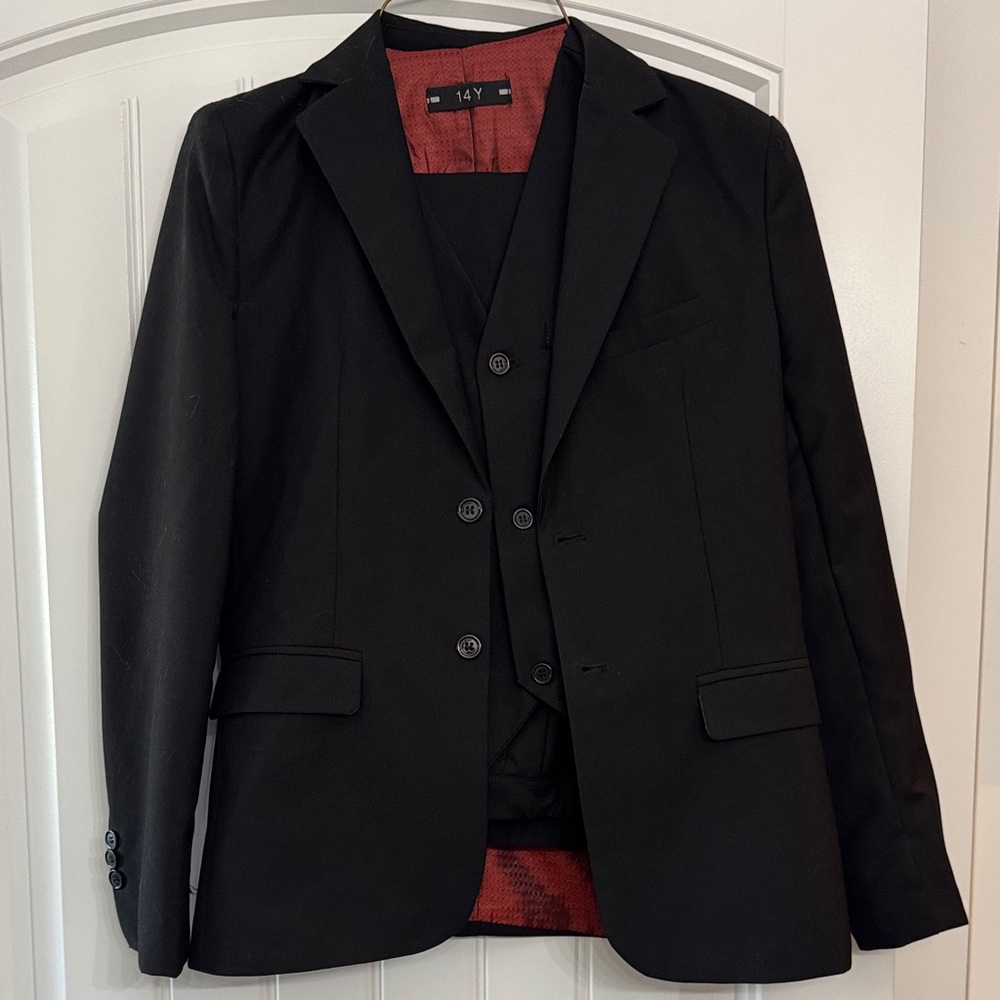 Black Boys' 3 piece suit set